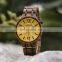 Wholesale Handmade Wooden Watches Diamond Face Mans Quartz Watch With Wood Metal Band Customize Gift to Father OEM