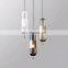 Nordic Creative Restaurant Chandelier Simple Art Bedroom Bedside Villa Smoke Gray Glass LED Pendant Light