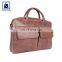 Modern Design Genuine Leather Office Bag with Front Two Pocket and Laptop Compartment