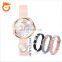 2020 DK&YT Attractive Design 3ATM Pink Alloy Women Wrist Watch Hand Watch for Girl Gift Watch Set