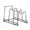 kitchen pot rack organizer storage metal pan pot lid holder