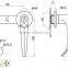 CE RoHS 2015 FEILEI A-2055-1industrial Electrical Cabinet L Handle Door Lock With Cheaper Price