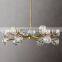 Factory Price Adjustable Light Brass Pendant BOULE DE CRISTAL CLEAR GLASS ROUND CHANDELIER 36