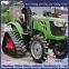 Agricultural tractor modified with triangular track wheels for anti-skid and anti sinking