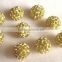 Yiwu Factory Best Quality DIY 6MM 8MM 10MM Light Yellow Clay Paved Shamballa Loose Beads