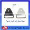 White Plastic Chafe tab and metal loop buckle for Medical accessories