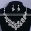 Wedding Pearl Rhinestone Jewelry Set Bridal Necklace and Earring Set