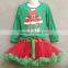 nice girls petttiskirt set for christmas,green and red tutus set for kids,toddler festival skirts outfit,girls one-piece sets