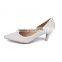 CATWALK15-S0190273 Fashion Women Luxurious Dress Shoes Handmade Peal Low Heel Shoes Beautiful Women Bridal Shoes