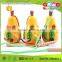 Biology Learing Worm Eat Pear Children Wooden Threading Toys