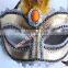 Gold Feather Mardi Gras Masquerade Birthday Party Mask With Cock Feather Mask
