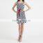 Designed stripes/latest fashion/elegant skirts for women with attracting red belt