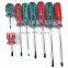 9pcs colorful transparent handle screwdriver set crossed and slotted screwdriver