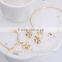 Summer Wedding Jewelry Sets Korea Simple Flower Earring Necklace Bangle For Woman