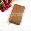 Latest Brown Embossed Flower PU Leather Women Wallets With Zipper