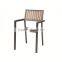 Aluminum plastic wood garden sun lounge chair