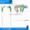 2015 new brand flat cable earphone colorful earphone with mic for mobile phone