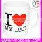 Father's day gift 11oz Color Changing Ceramic Mug White mug I love my dad