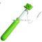 2014 new design portable selfie monopod with cable