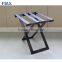 brown square tube metal foldable luggage rack for bedroom