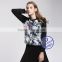 Custom space cotton womens printed pullover raglan sleeve sweatshirts wholesale
