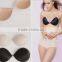 Black Piped Invisible Bra Girls Sexy Breathable Nipple Bra Wireless Sponge Bra