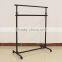Adjustable double wire Metal clothes hanging display rack