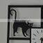 New Fashion Customizable Four Cats Black Quadrate Acrylic Wall Clock Quality Choice