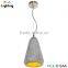 Concrete ceiling light fixture for bedroom pendant lamps with copper braided wire