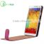 Sublimation cell phone folio leather cover for Samsung Note 3