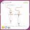 E77951I01 Pearl Gold Plated Long Earring Designs Gold Earring Backs Crystal Water Drop Pearl Pendant Earrings