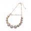 Top fashion flower crystal statement necklace 2015 new arrival