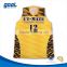 Custom sublimated womens yellow basketball uniform design