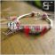 Womens 5 colors 10mm Ceramic beads Silver bracelet adjustable wrist size