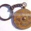 KEY CHAIN 50 YEAR CALENDAR - ANTIQUE BRASS KEY RING ITALIC CALENDAR - NAUTICAL BRASS KEYCHAIN