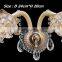 Crystal Living Room Wall Sconces .Crystal wall lamp .K9 crystal wall light with 2 arms