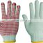 Sales colorful pvc dotted cotton glove
