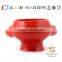 Special Cone football shape red ceramic dog bowls
