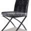 Z681 the best selling pu crocodile leather nordic metal dining chair
