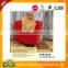 Strong Wood Frame Micro Suede Fabric Easy to Clean Red Dog Beds Sofa with Zippered Cushion