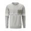 100% cotton french terry mens long sleeve sweatshirt with pocket