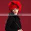 Hat Factory Womens Red Russian Fur Winter hat