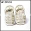 Wholesale Baby Fashion Toddler Unisex Baby Boys White Leather T-bar Sandal
