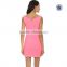 2015 China supplier wholesale women pink sleeveless tight short sexy dress
