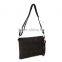 latest stylish design casual rhombic texture PU leather women black small crossbody bag