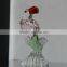 2016 wholesale clear decorative small crystal glass parrot bird