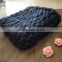 Thick yarn Arm Knit Giant Throw Blanket