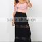 Fashion Long skirt for women festival Black color woven maxi skirt - SYK15319