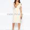 Knitted fabric designer one piece party sexy dress cold shoulder midi pencil dress