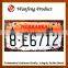 best manufactures of global use charistic tin car license plate car number plate car plate small order accept